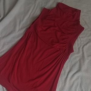 The Limited Red Sleeveless Turtleneck top Sz S